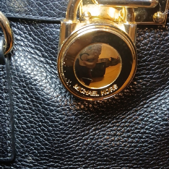Michael Kors Hamilton Moderne Large Leather Satchel Black Excellent Condition - Picture 2 of 11